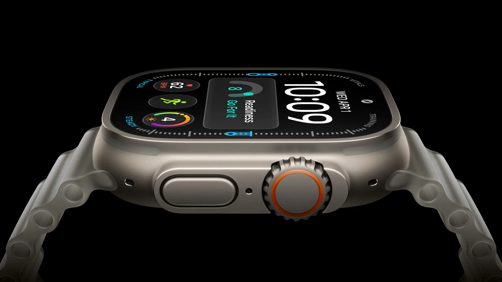 Apple Watch Ultra 4 with a titanium case