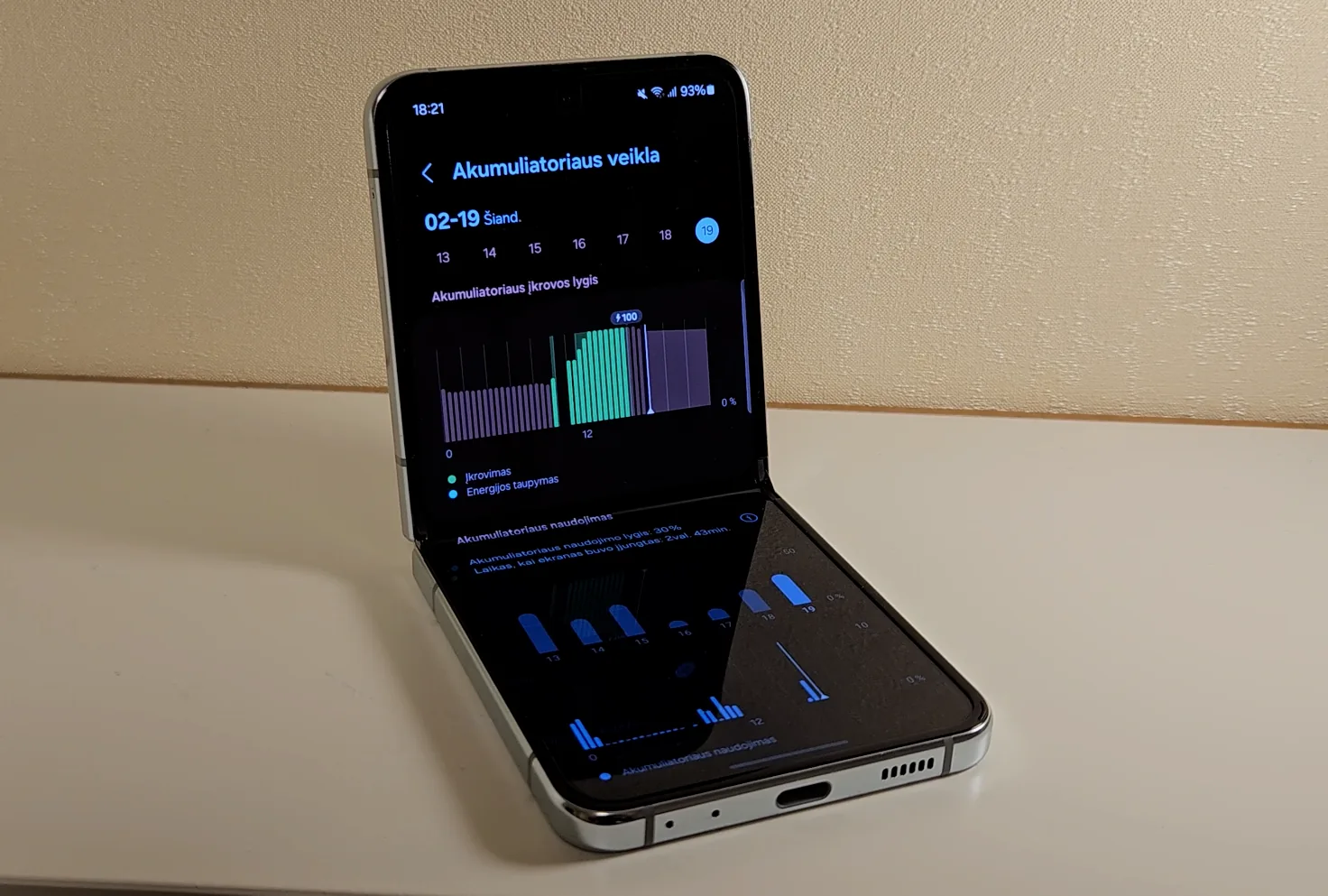 Galaxy Flip5 baterija