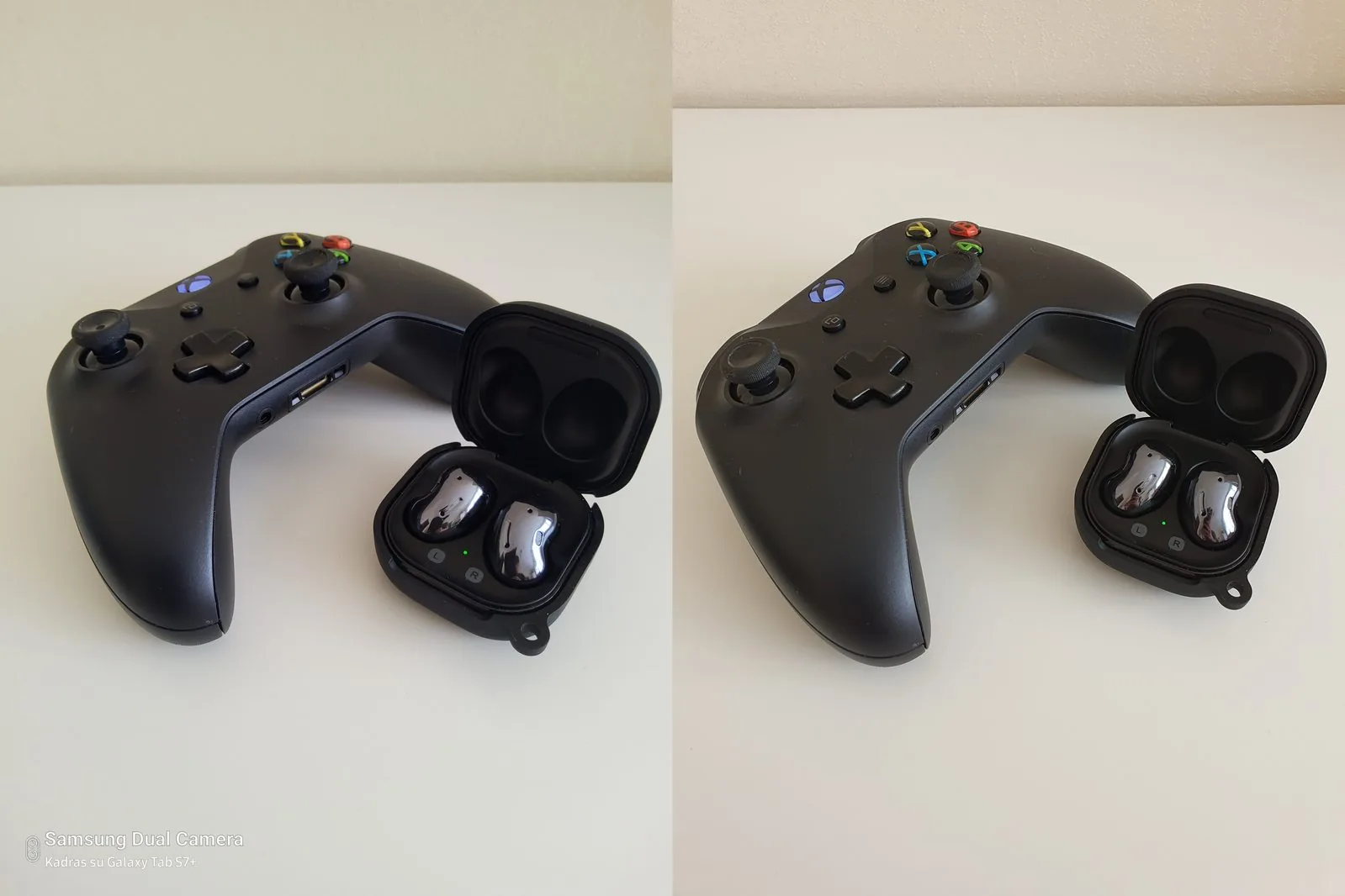 Left: shot with the Galaxy Tab S7+. Right: shot with the Galaxy S10+.