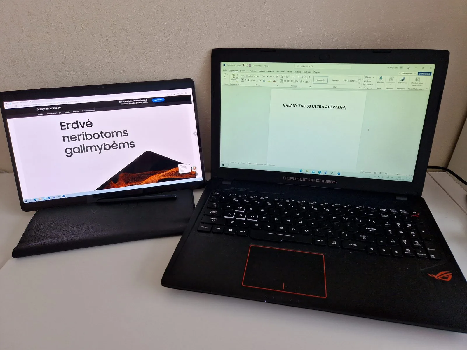 Galaxy Tab S8 Ultra Second Screen funkcija